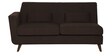 Santiago Fabric LHS Sectional Sofa (3 + Lounger) In Chestnut Brown Colour