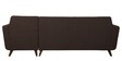 Santiago Fabric LHS Sectional Sofa (3 + Lounger) In Chestnut Brown Colour