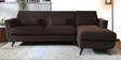 Santiago Fabric LHS Sectional Sofa (3 + Lounger) In Chestnut Brown Colour