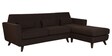 Santiago Fabric LHS Sectional Sofa (3 + Lounger) In Chestnut Brown Colour