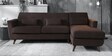 Santiago Fabric LHS Sectional Sofa (3 + Lounger) In Chestnut Brown Colour
