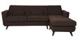 Santiago Fabric LHS Sectional Sofa (3 + Lounger) In Chestnut Brown Colour