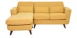 Santiago Fabric RHS Sectional Sofa (2 + Lounger) in Camel Yellow Colour