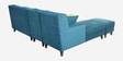 Santiago Fabric 6 Seater RHS Sectional Sofa with Ottoman in Green Colour
