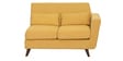 Santiago Fabric RHS Sectional Sofa (2 + Lounger) in Camel Yellow Colour