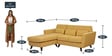 Santiago Fabric RHS Sectional Sofa (2 + Lounger) in Camel Yellow Colour