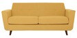 Santiago Fabric 3 Seater Sofa In Camel Yellow Colour