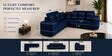Sapphire 6 Seater Corner Sofa In Blue Color