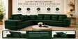 Sapphire 6 Seater Corner Sofa In Green Color