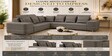 Sapphire 6 Seater Corner Sofa In Grey Color