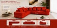 Sapphire 6 Seater Corner Sofa In Orange Color
