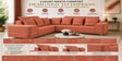 Sapphire 6 Seater Corner Sofa In Rose Color
