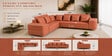 Sapphire 6 Seater Corner Sofa In Rose Color