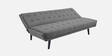 Saso Fabric Convertible Sofa Cum Bed In Charcoal Grey Colour