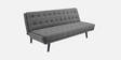Saso Fabric Convertible Sofa Cum Bed In Charcoal Grey Colour