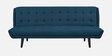 Saso Fabric Convertible Sofa Cum Bed In Light Blue Colour