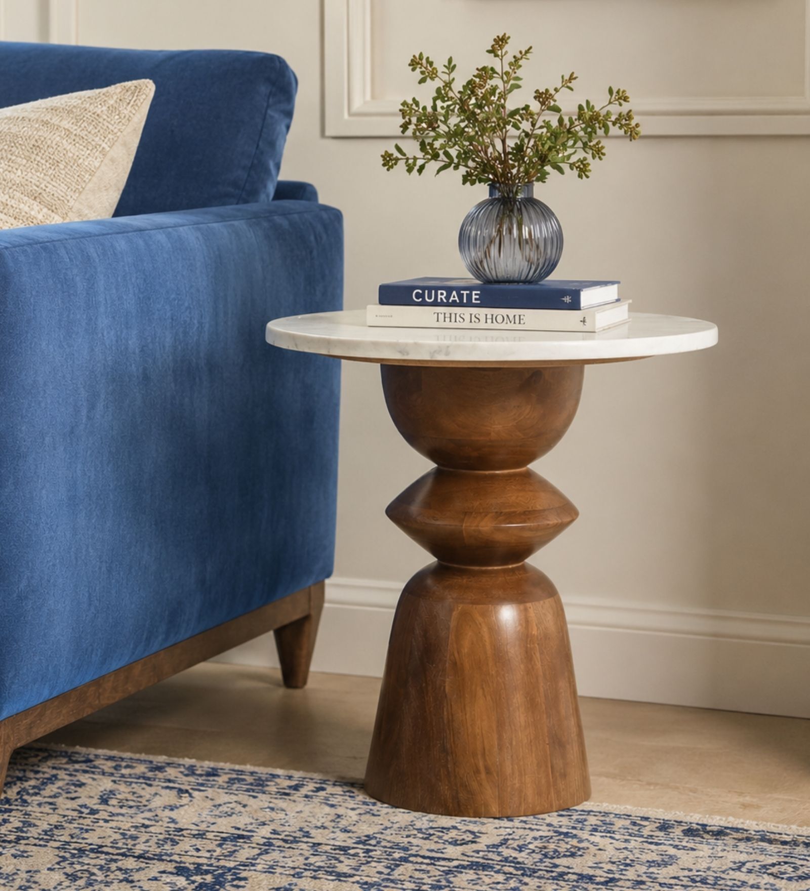 Saaya Side Table In Brown Finish