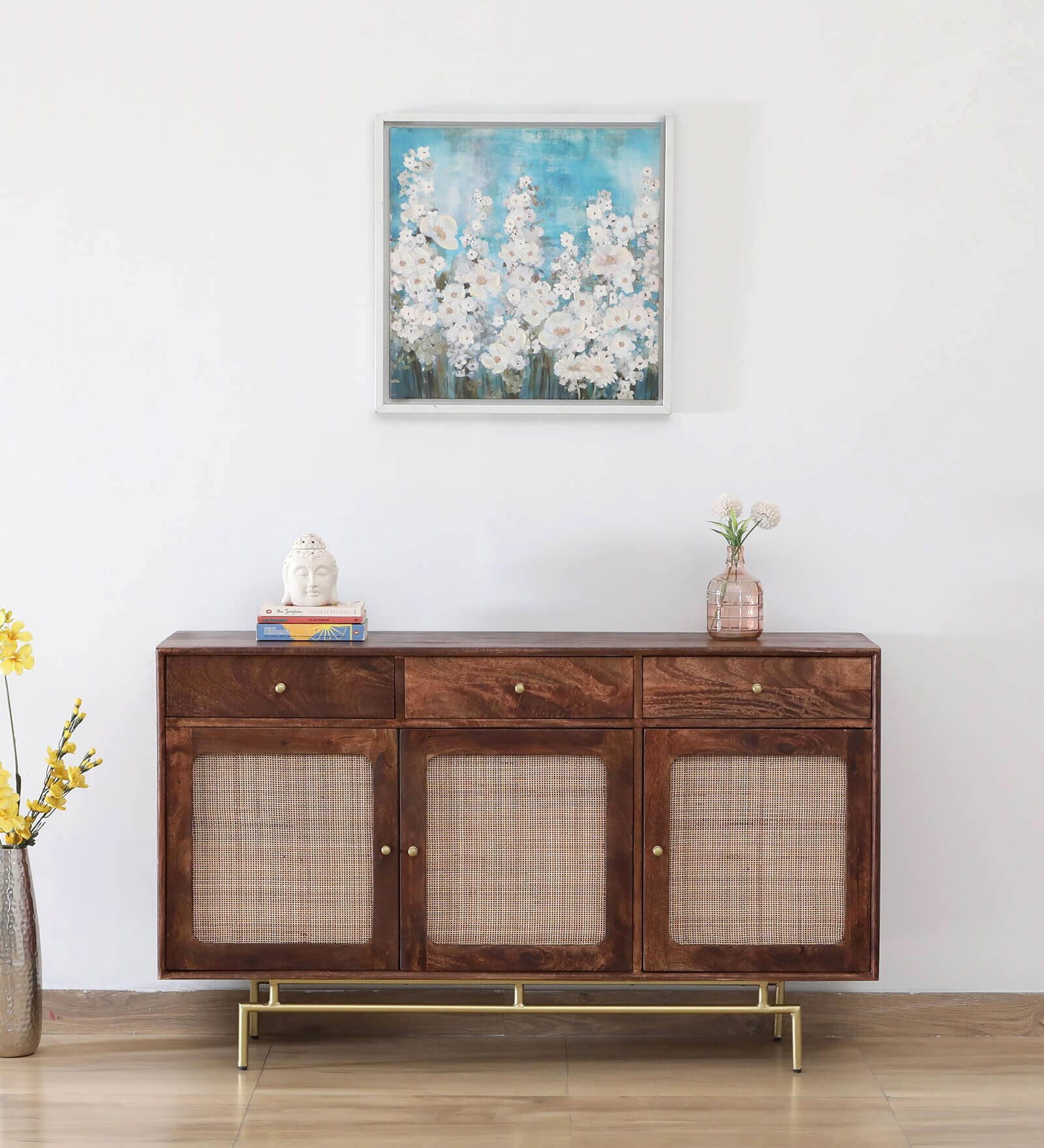 Sabro Solid Wood Sideboard in Scratch Resistant Tubbaq Finish