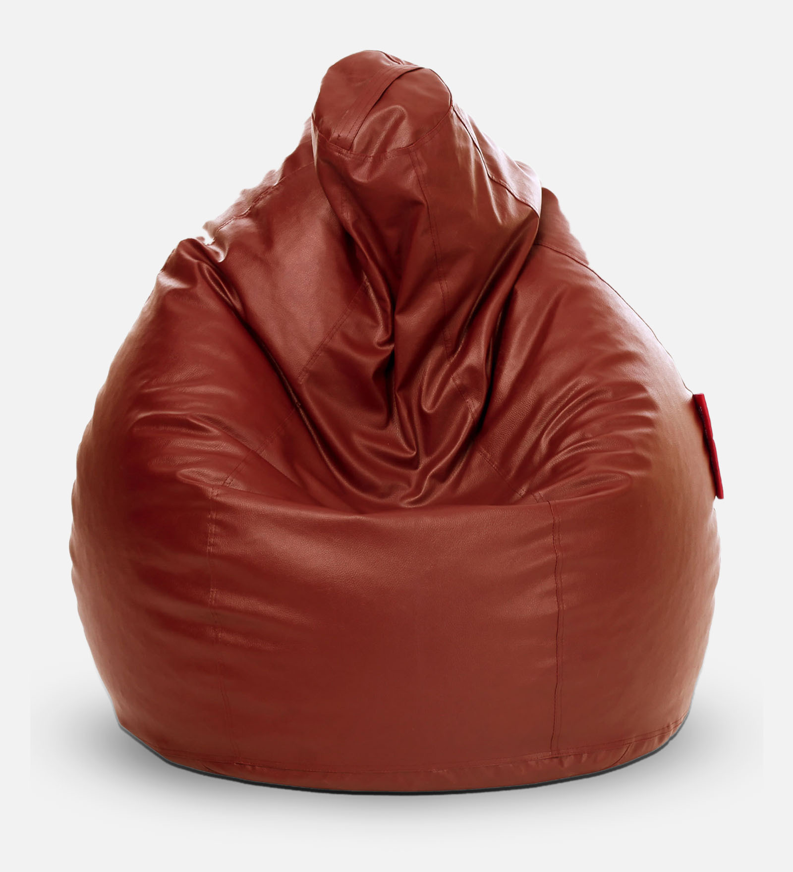 Sac XXXL Leatherette Bean Bag with Beans in Tan Colour