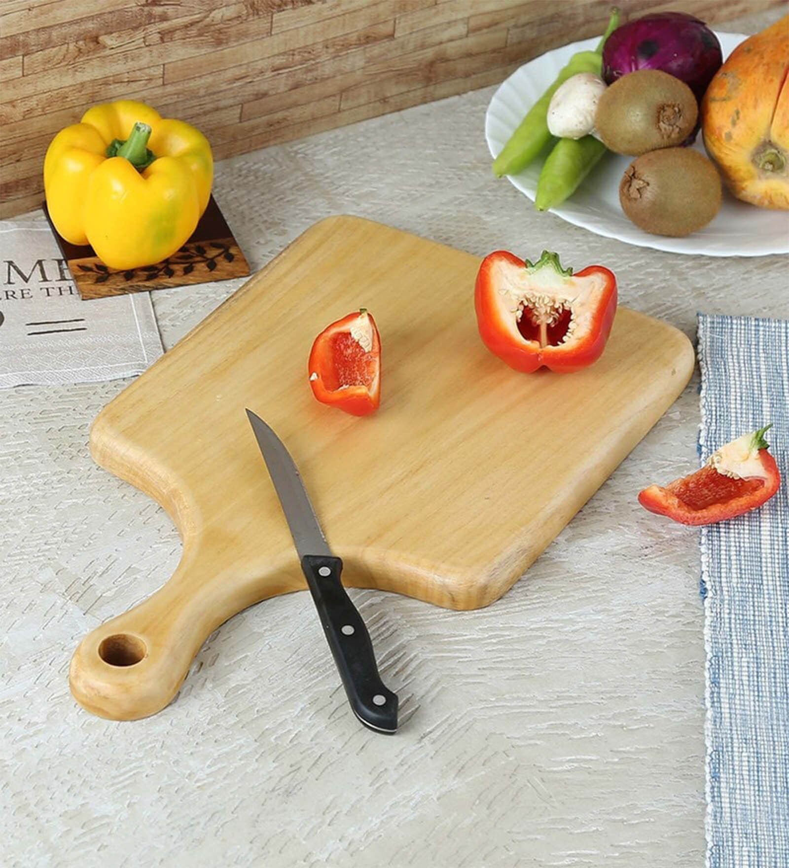 Natural Teak Wood Length: 17, Width: 10, Height: 1 Premium Chopping Board