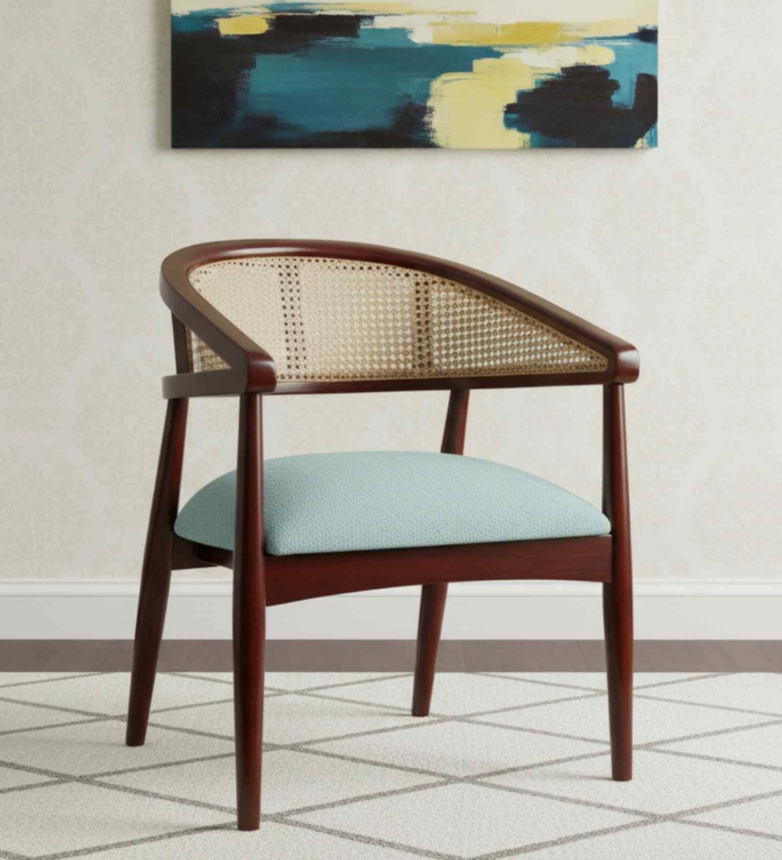 Sahaj Teak Wood Arm Chairs In Brown  Finish