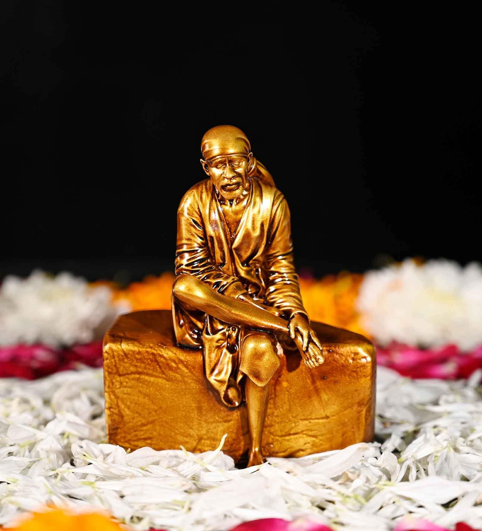 Sai Baba Brown Resin Idols