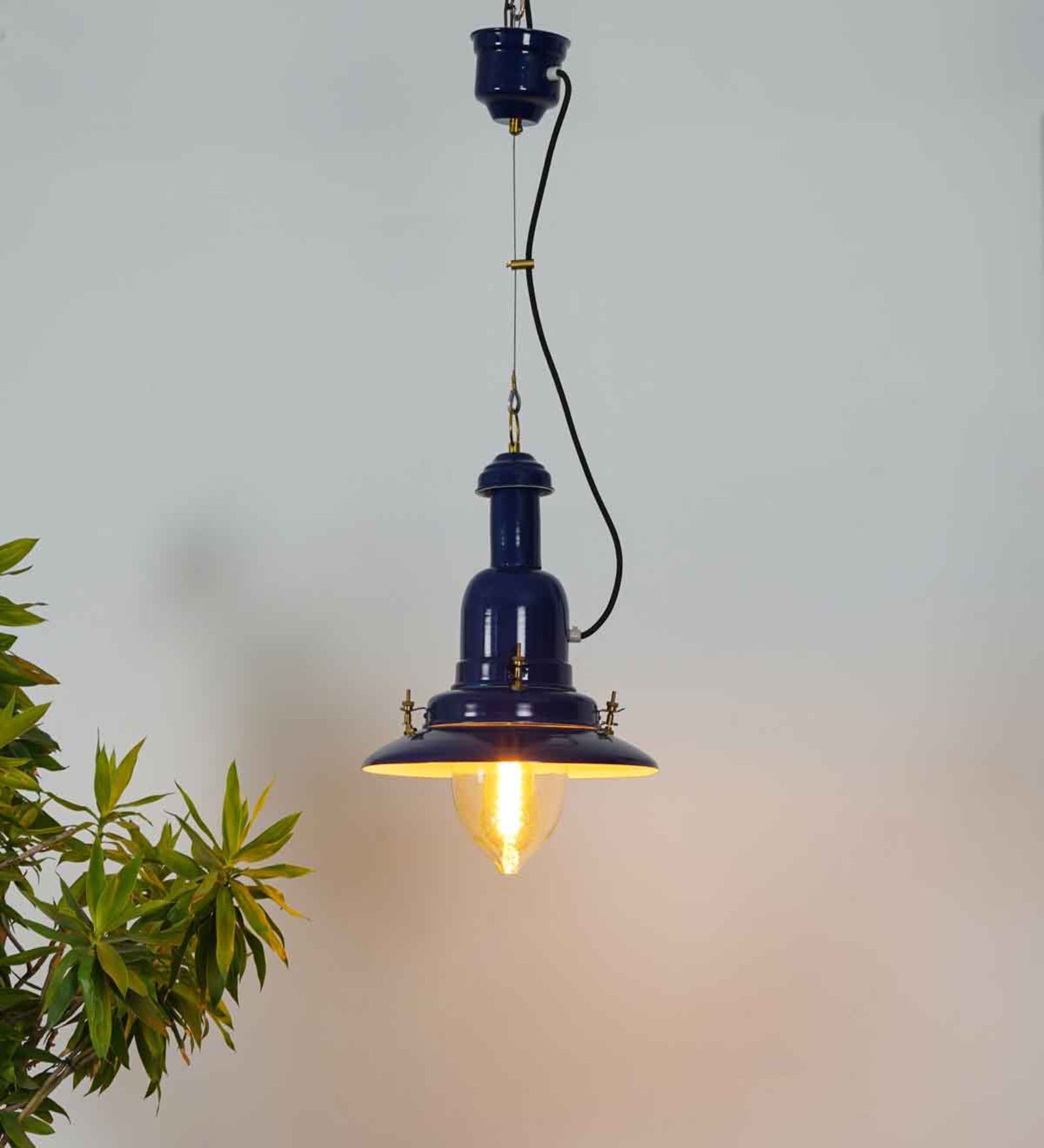 Sailor Blue Metal Single Hanging Pendant  Light