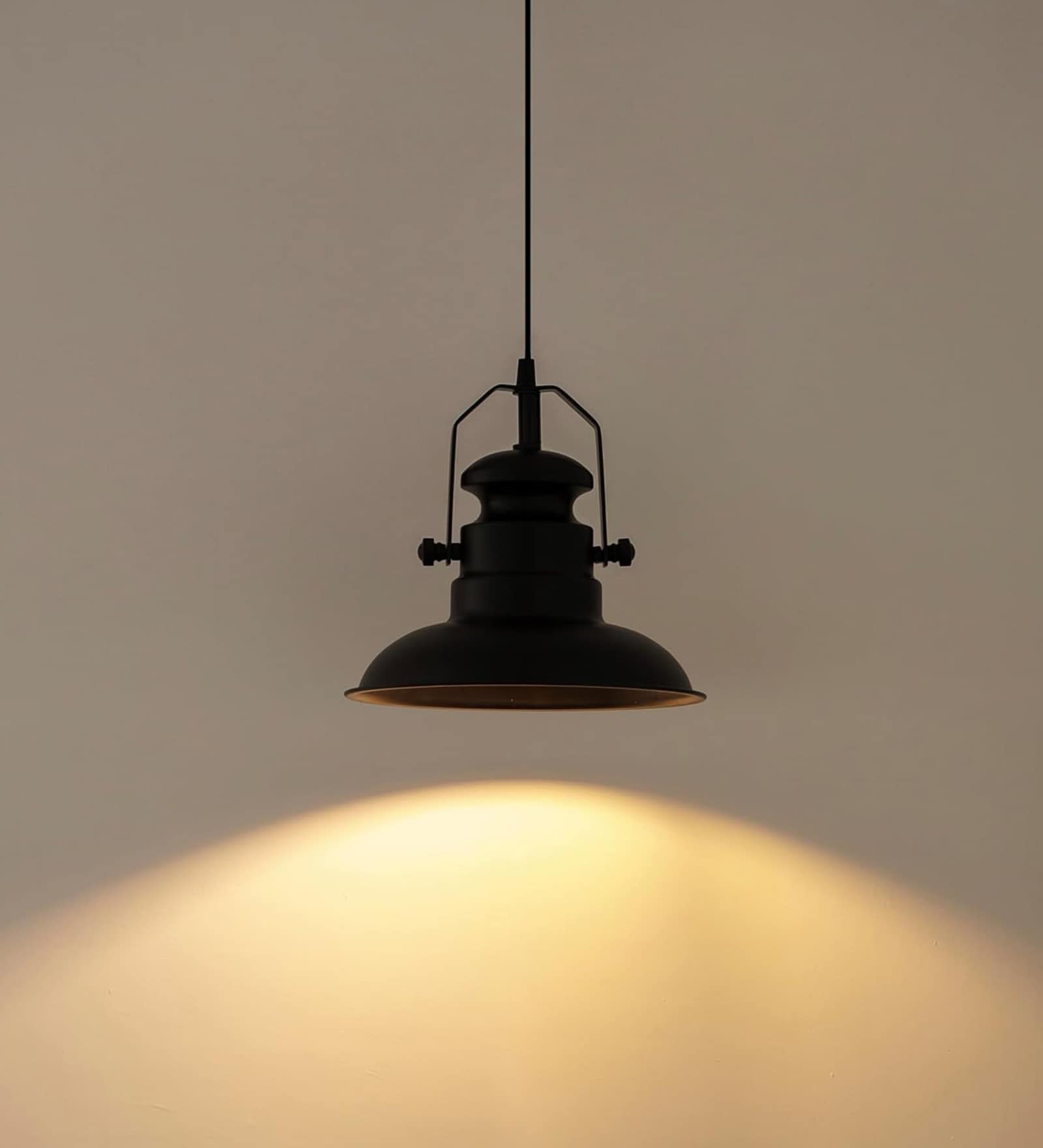 Sailors Metal Pendant Hanging Light Black Polished Hanging lamp for Indoor & Outdoor Usage| Ceiling Light for Cafes, Restaurants & Industrial Use