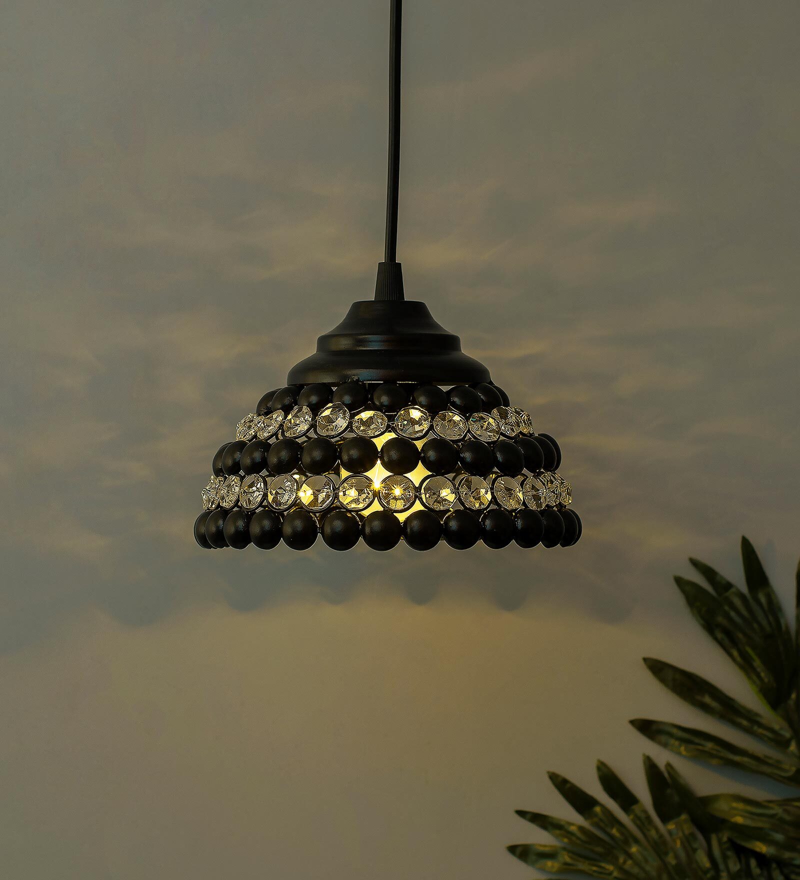 Salerno Black Metal Hanging Light