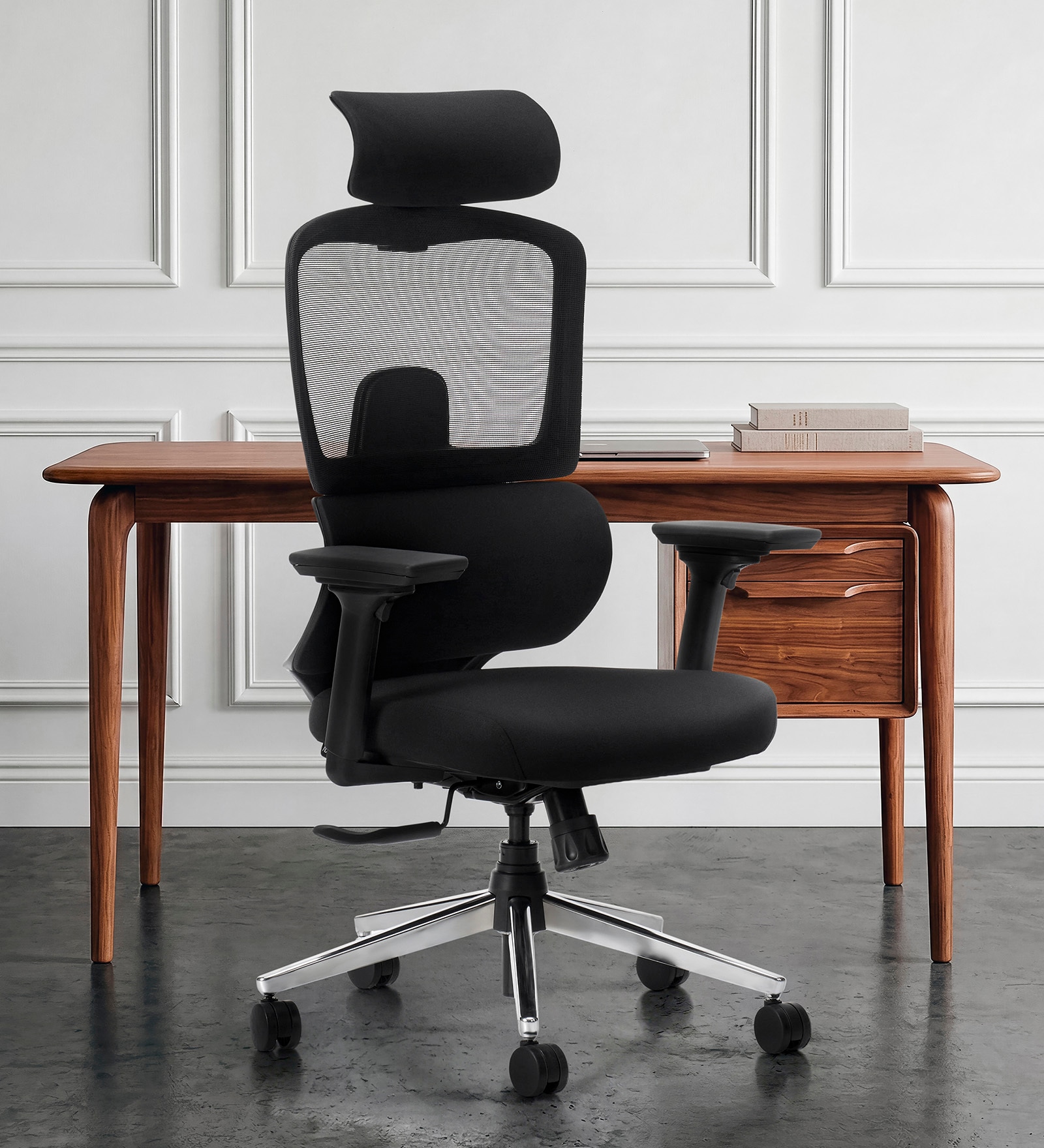 Sama Office Chair with 4D Armrests and Multi-lock mechanism in Black colour