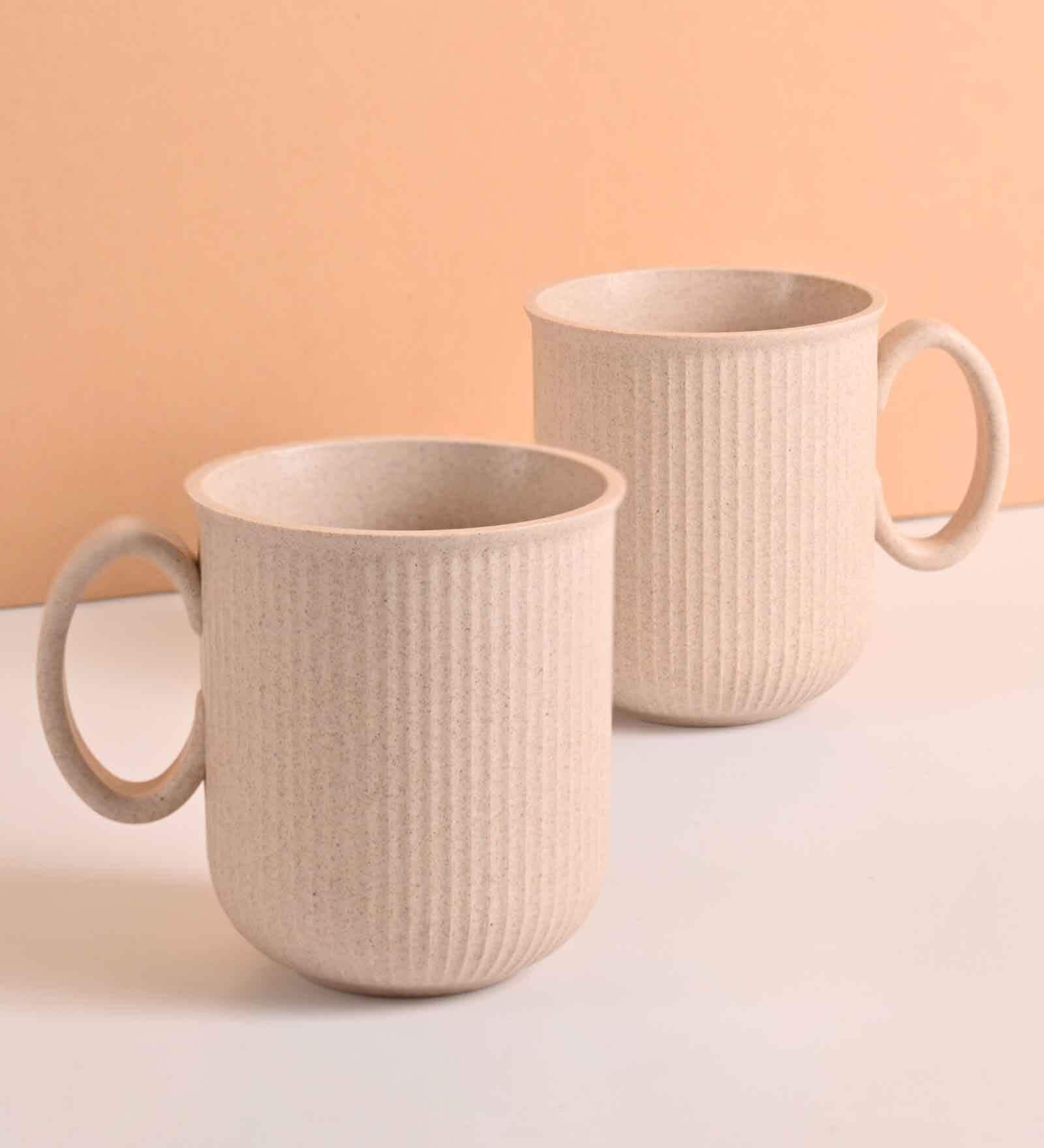 Sand Castle Statement Coffee Mug 350 ml (2 Pc)Rice Husk Biocomposite