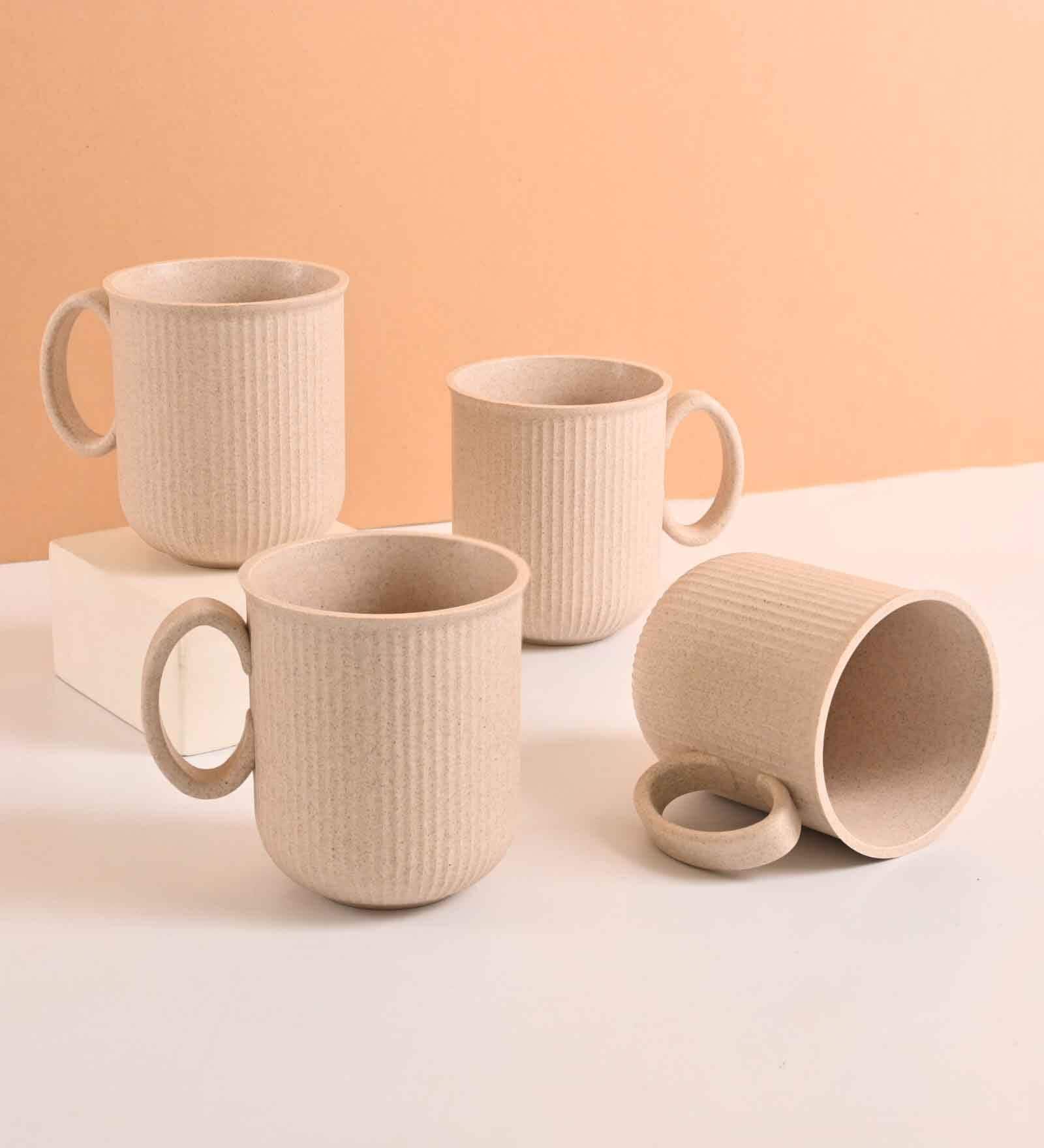 Sand Castle Statement Coffee Mug 350 ml (4 Pc)Rice Husk Biocomposite