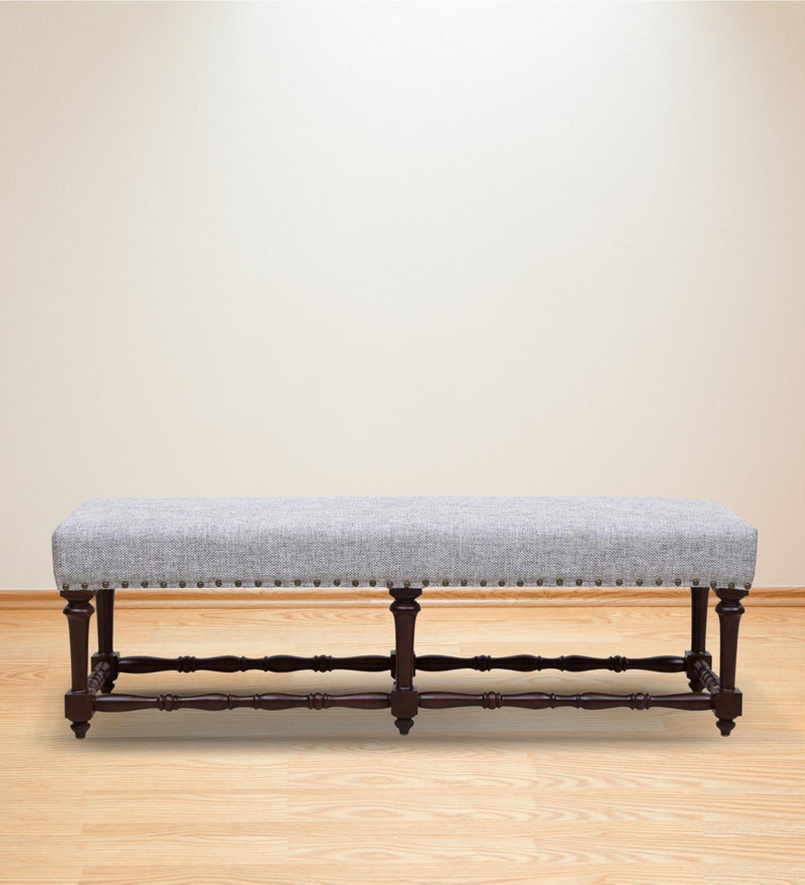 Buy Sanford Bench in Light Grey on Rent Online Benches Furniture On