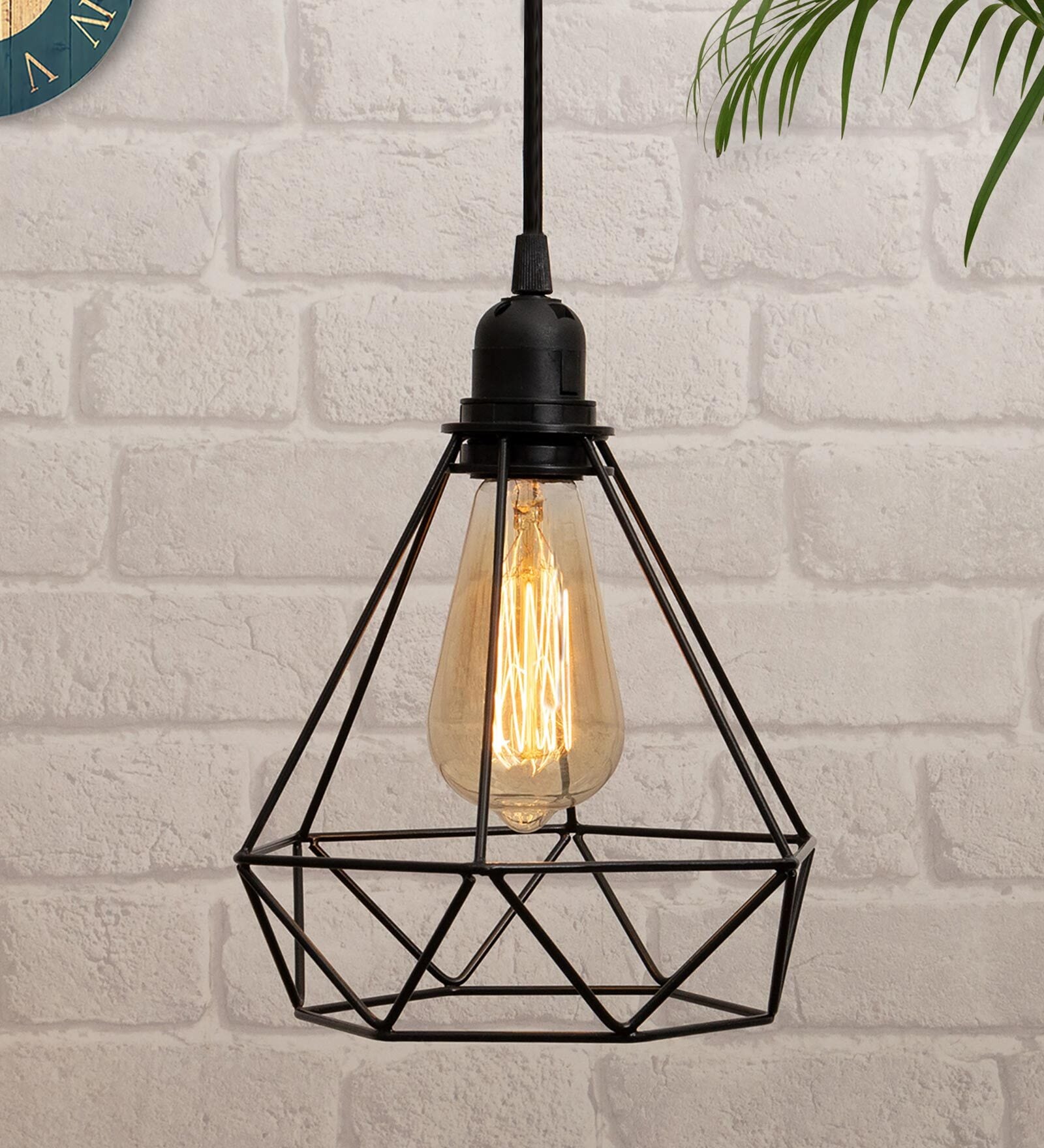 Sanford Black Metal Hanging Light
