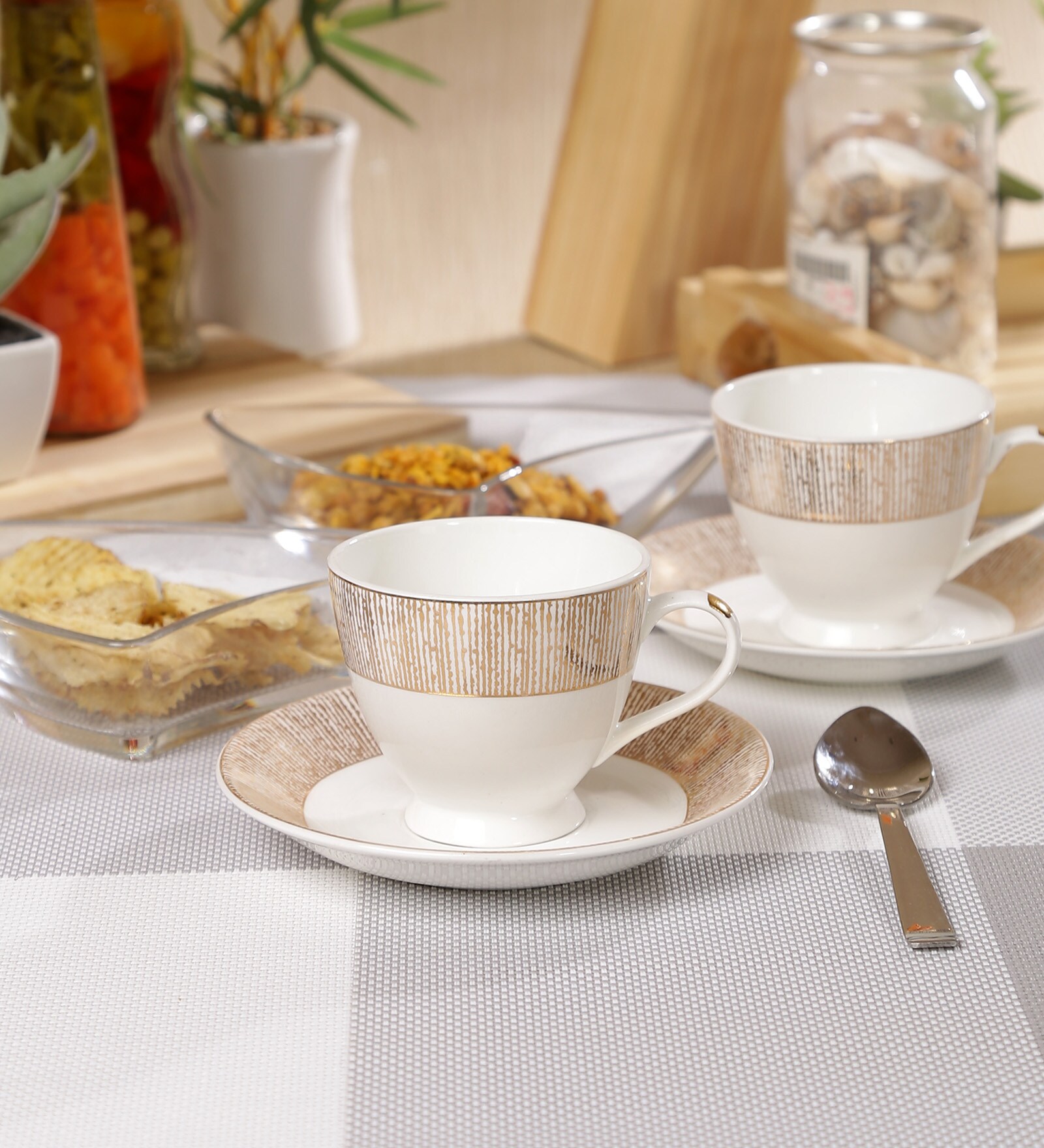 Buy Sanjeev Kapoor Prism Collection Bone China 140 ML Cup & Saucer