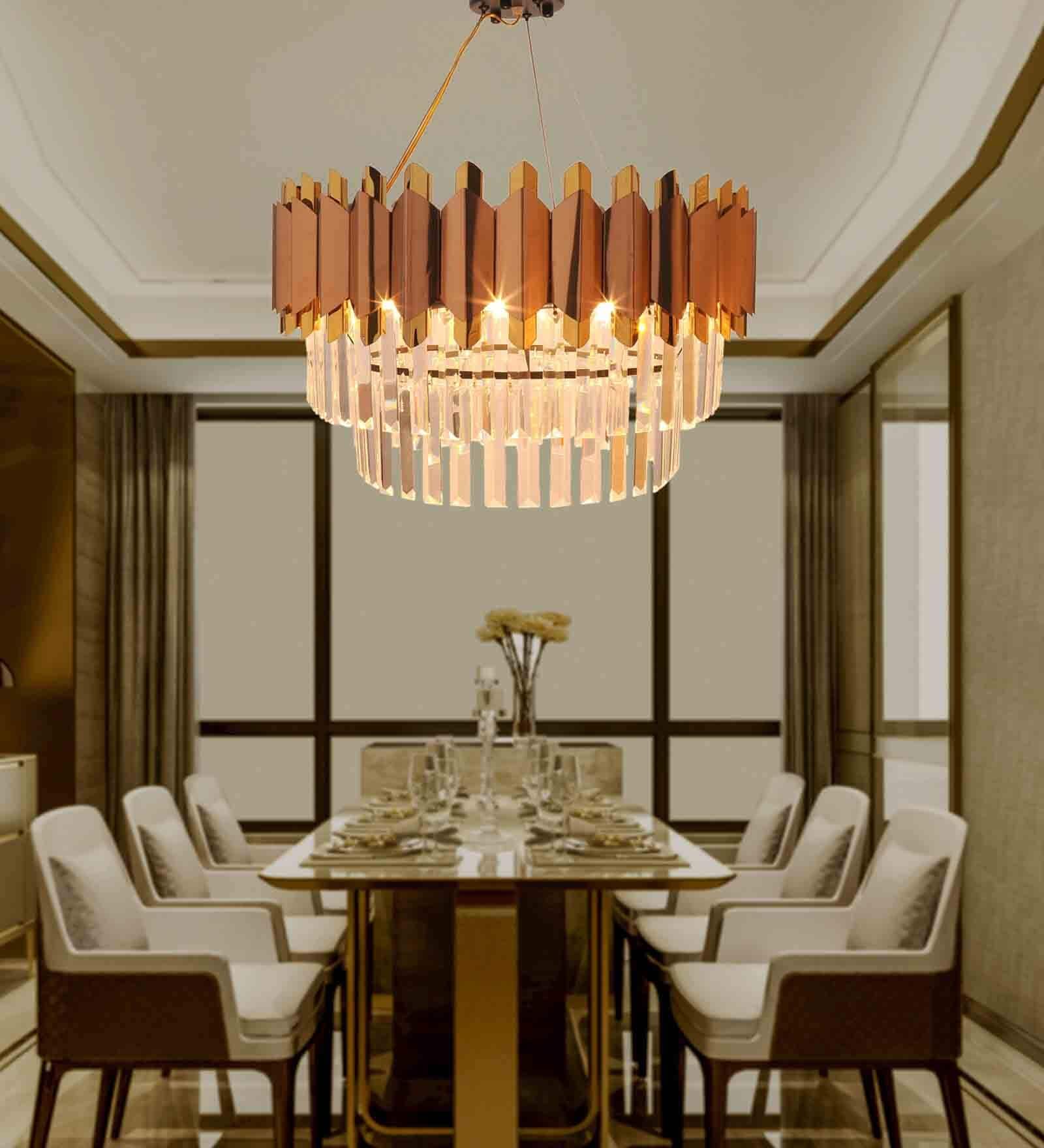 Aidan Gold Crystal Empire Chandelier