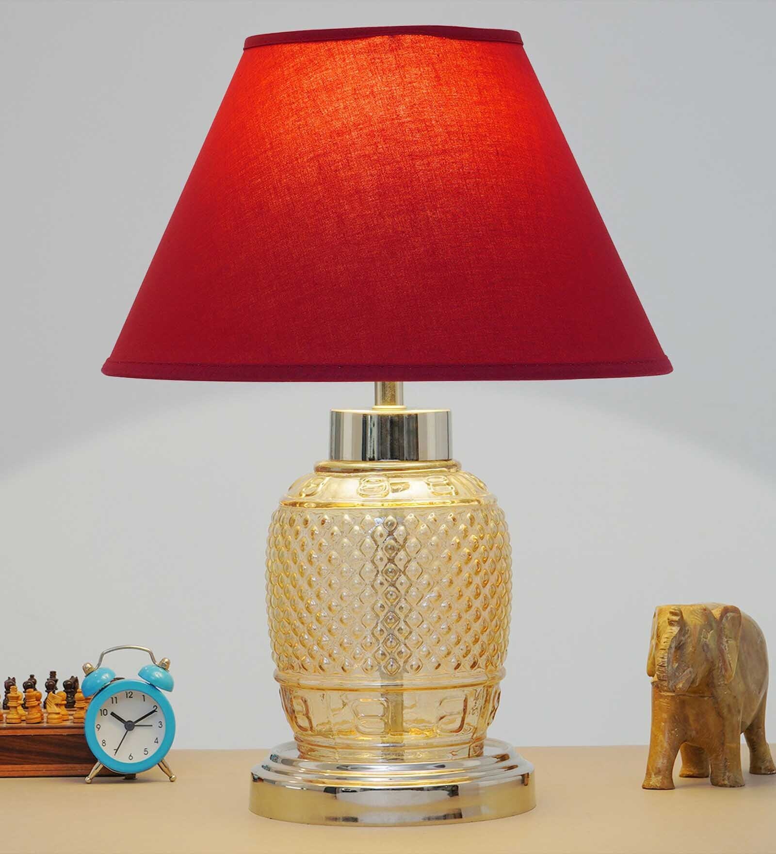 Buy Sanna Amber Glass Table Lamp By Kapoor LampShades at 32 OFF by