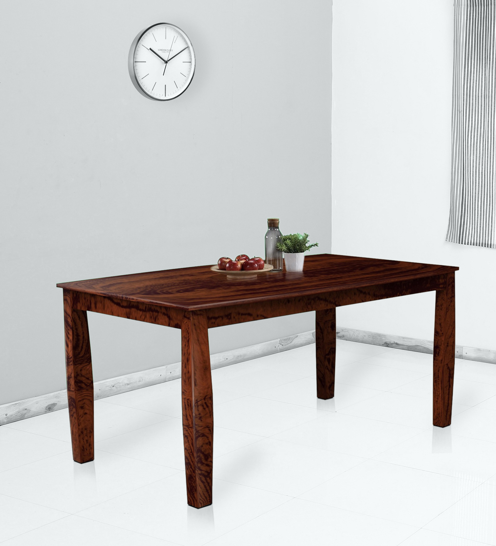 Santafe 6 Seater Dining Table in Brown Oak Colour