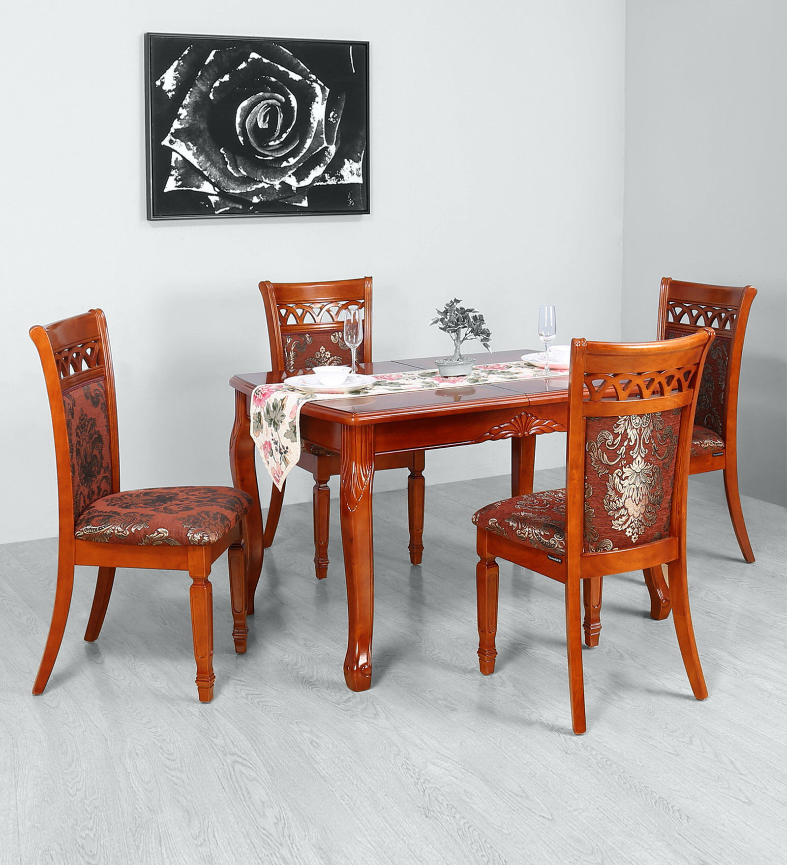 Saphire 4 to 6 seater Extendable Dining Set in Cappuccino Colour