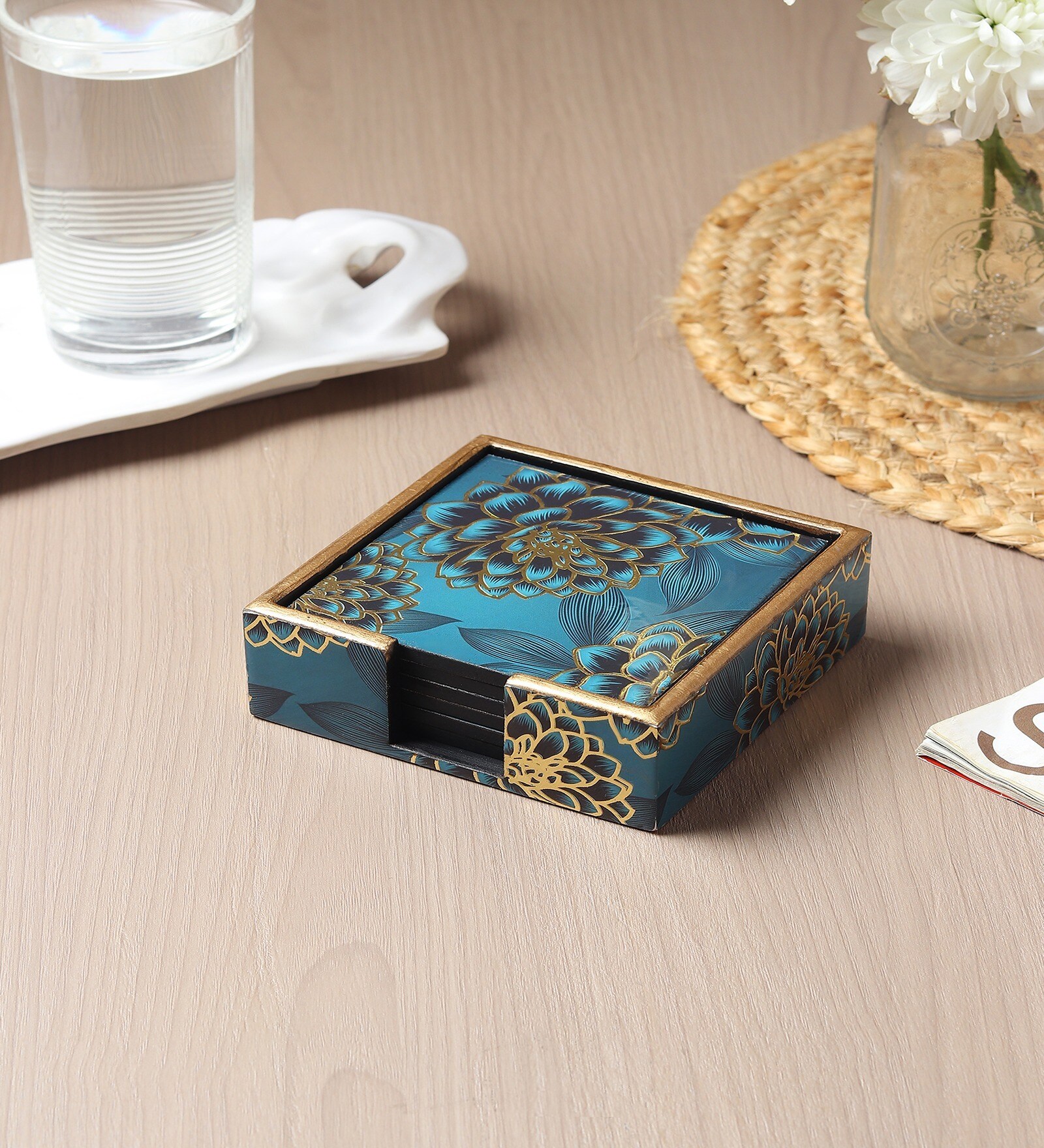 Sapphire Wreath Coaster Set of 6