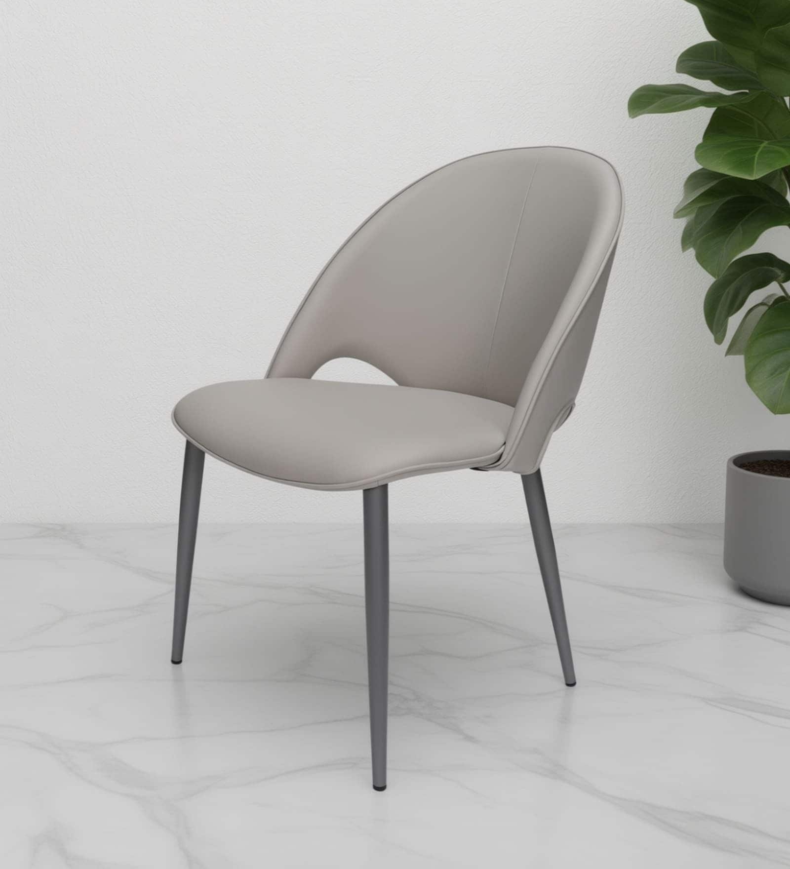 Savona Dining Chair With Metal Legs In White Colour Savona Dining Chair With Metal Legs In White Colour