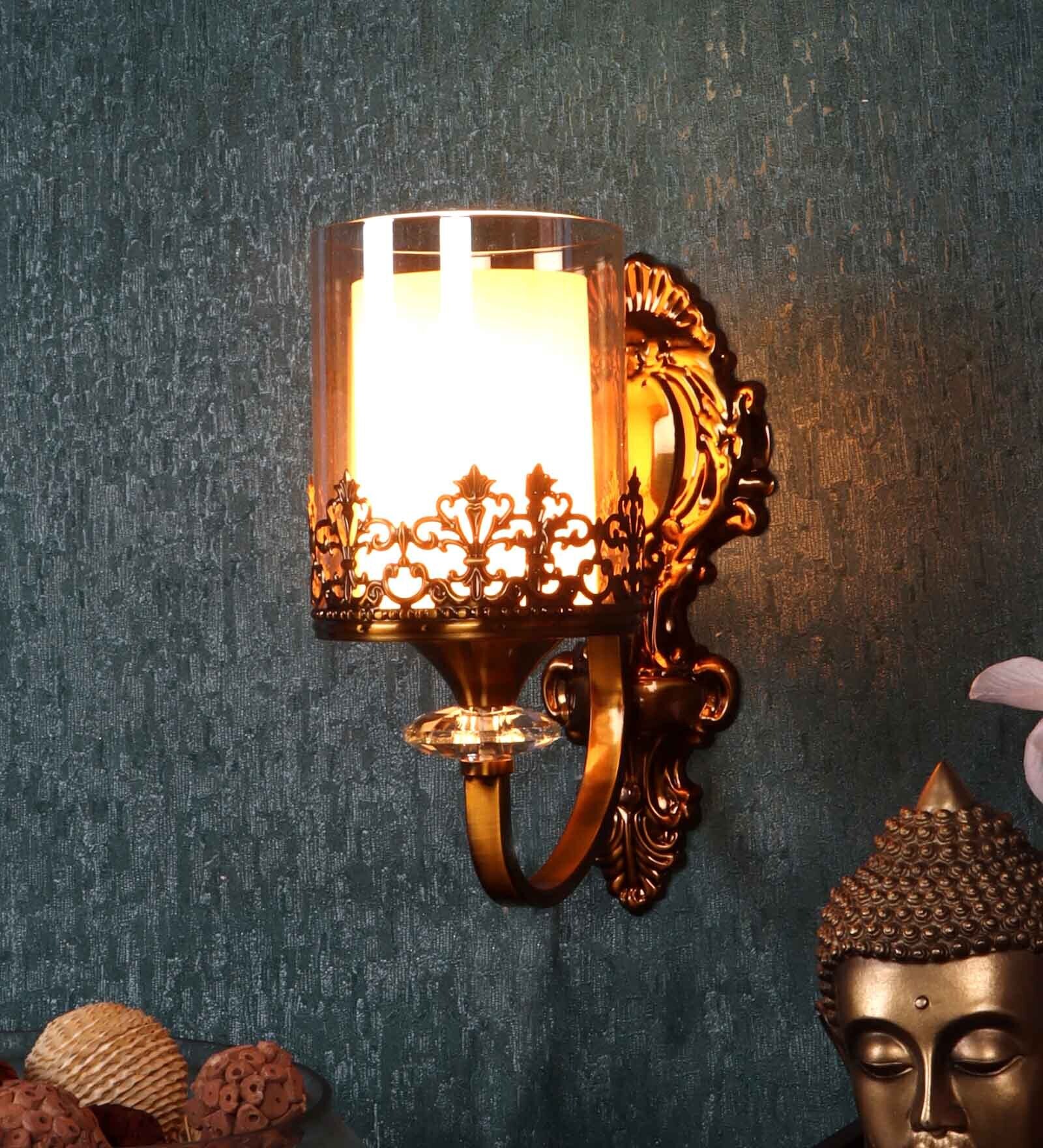 Saye Gold Iron Wall Light