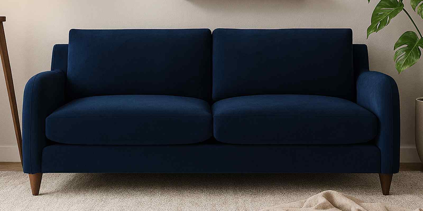 Sally Velvet 2 Seater Sofa in Imperial Blue Color