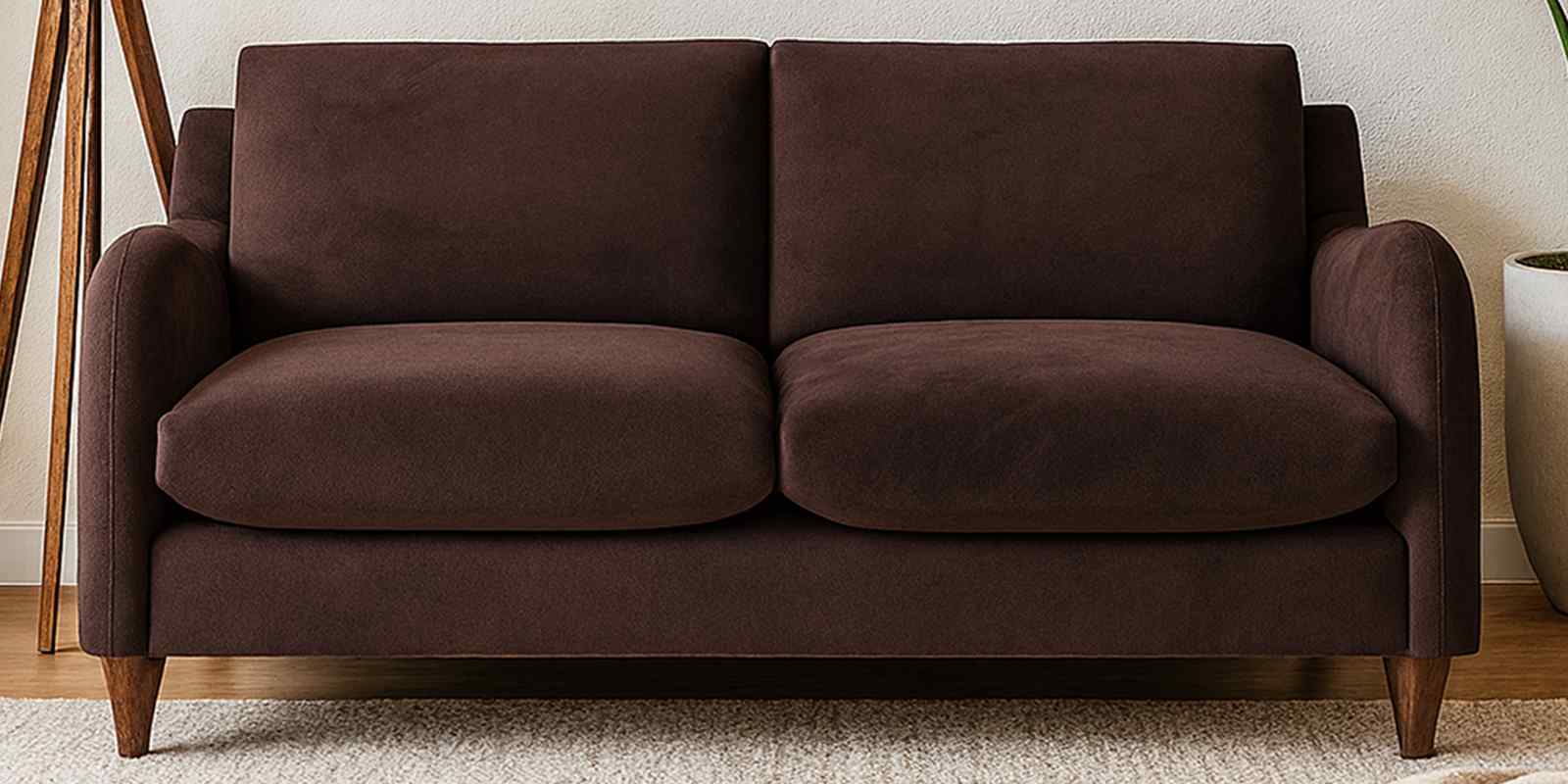 Sally Velvet 2 Seater Sofa in Mocha Brown Color