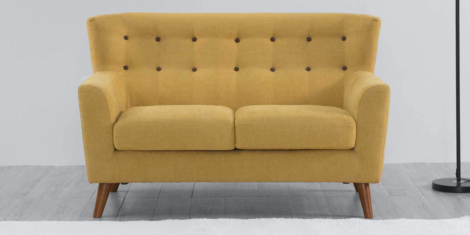 San Pablo Two Seater Sofa in Ochre Colour San Pablo Two Seater Sofa in Ochre Colour