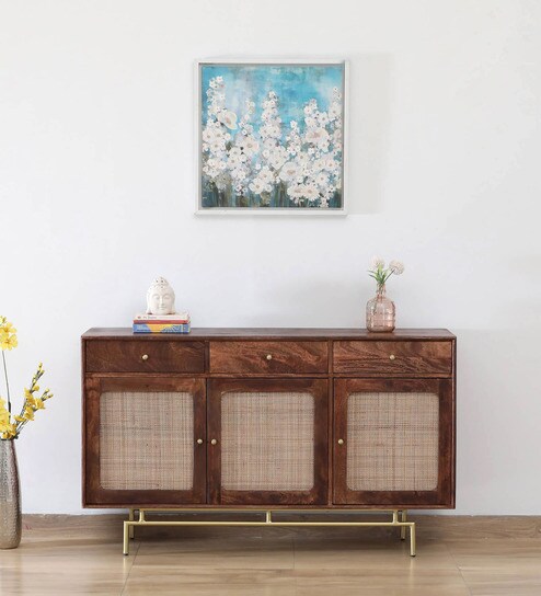 Sabro Solid Wood Sideboard in Scratch Resistant Tubbaq Finish