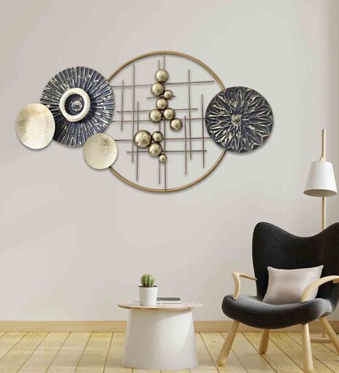 Sacred Grove Abstract Metal Wall Art in Multicolour by Dekor Company