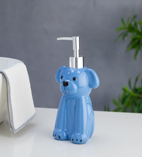 Blue Bathroom Soap Dispenser