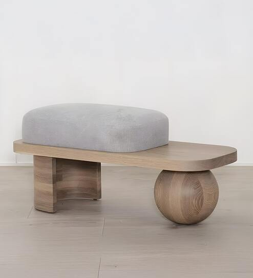 Saga Boucle Ottoman in Brown Colour