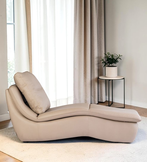 Sage Lounger In Sand Beige Colour